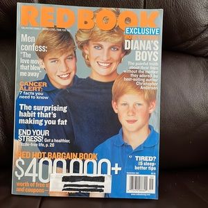 2001 Redbook magazine featuring Princess Diana.